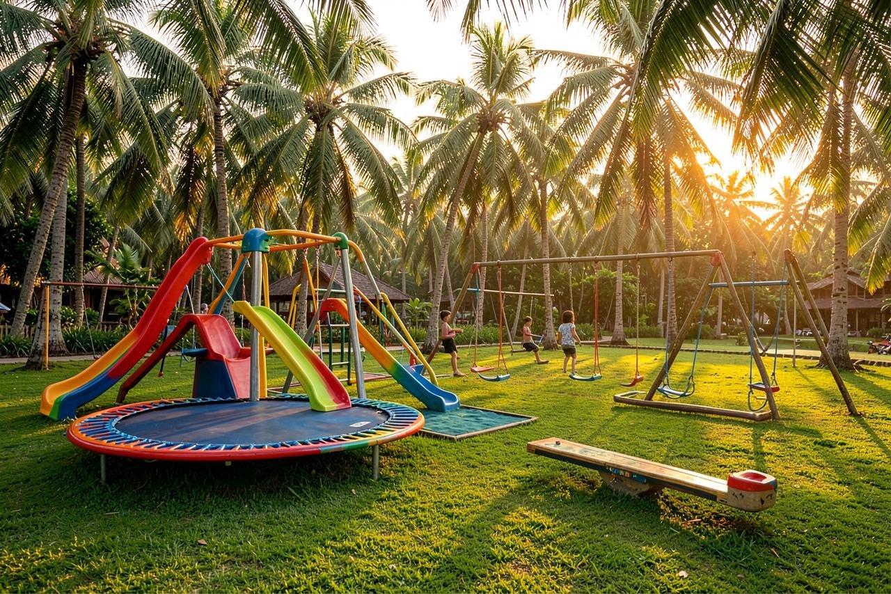 Kids park and trampoline